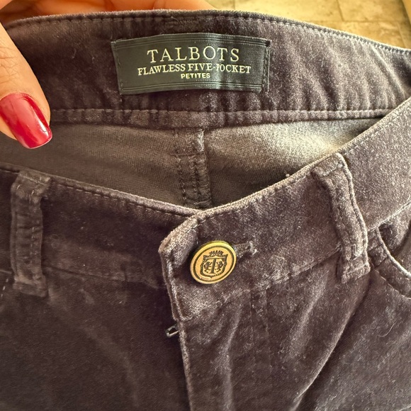Talbots Petites Women’s Flawless 5 Pocket stretch Jegging Dark brown Velour 4P - Picture 3 of 13